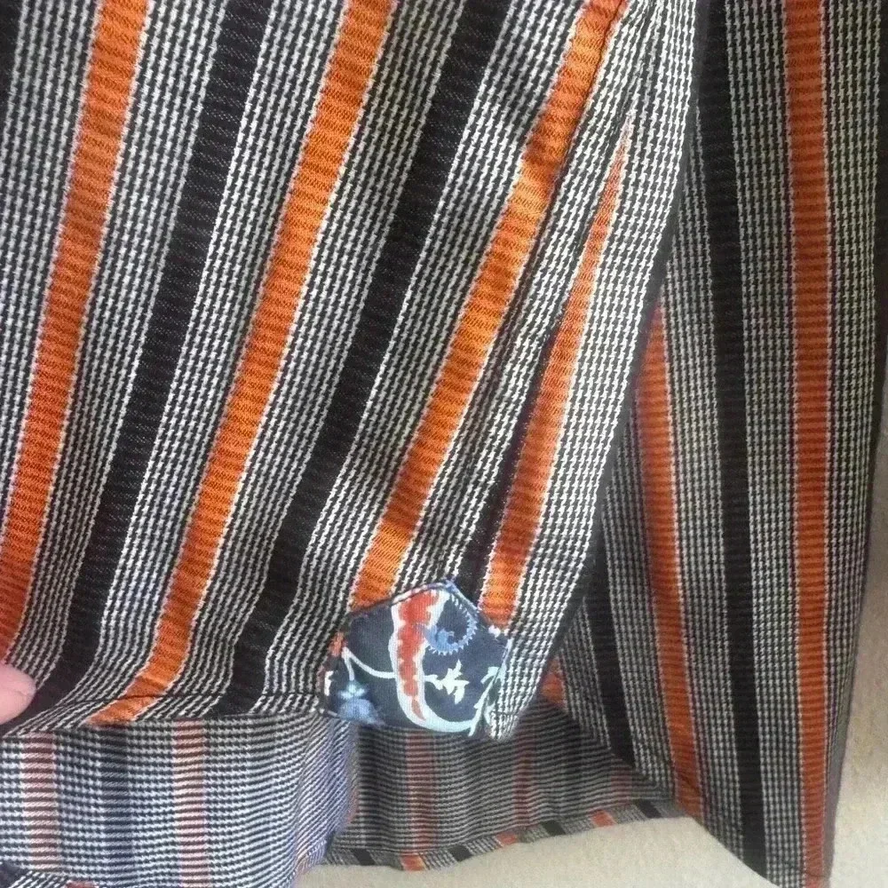 Robert Graham Button Down Dress Shirt Men's Long Sleeve Stripe Size M - Picture 13 of 16